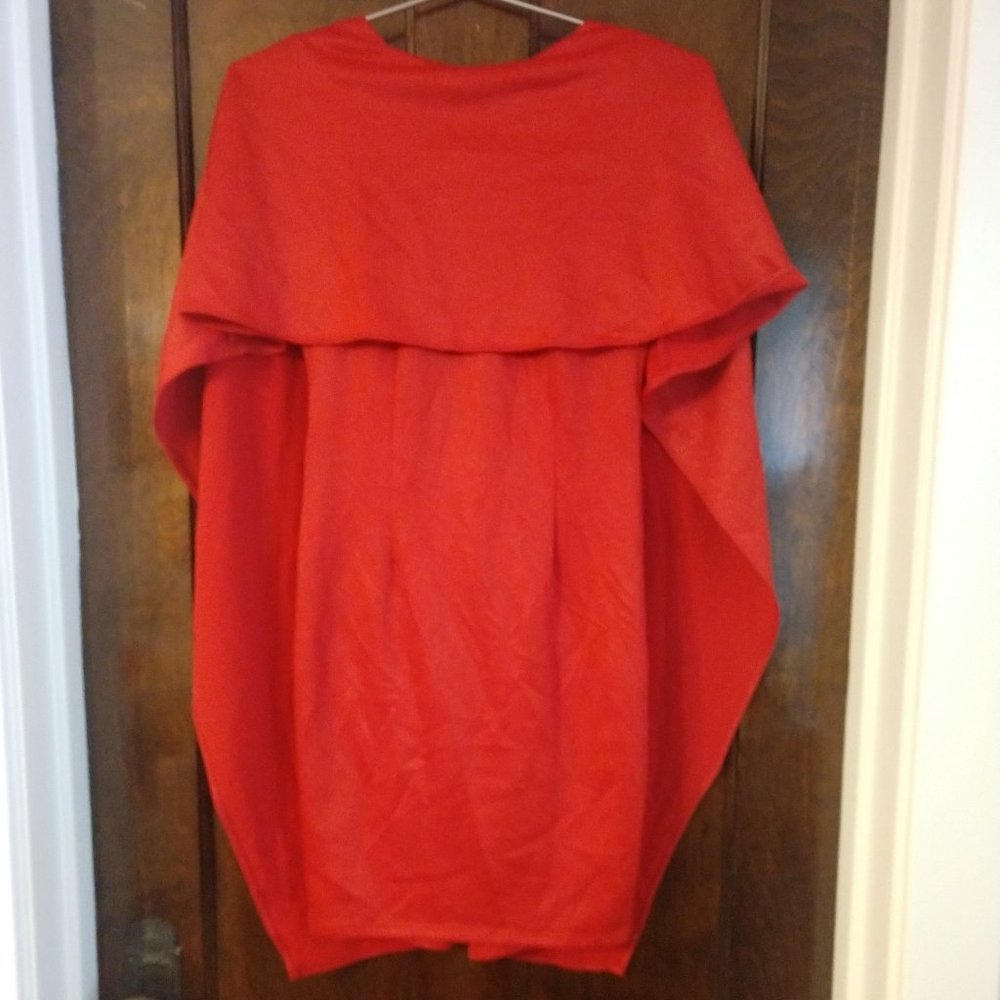 Sparkly Red Backless Cape Dress